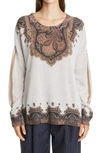 ETRO PLACED PAISLEY PRINT WOOL & CASHMERE SWEATER,D193589173