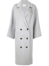 Loulou Studio Borneo Double-breasted Wool And Cashmere-blend Coat In Grey Melange