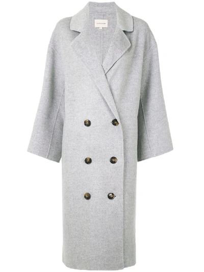 Loulou Studio Borneo Double-breasted Wool And Cashmere-blend Coat In Grey