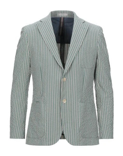 Cc Collection Corneliani Suit Jackets In Green