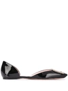 Roger Vivier Trompette D'orsay Leather Ballet Flats