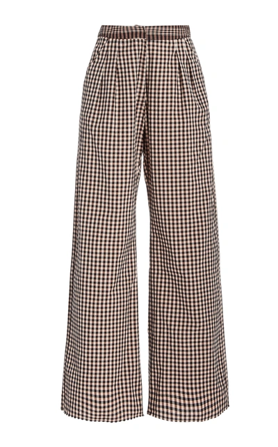 Alix Of Bohemia Diana Houndstooth Wide-leg Trousers In Multi