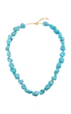 ANNI LU WOMEN'S BEACH COCKTAIL TURQUOISE 18K GOLD-PLATED NECKLACE,829867