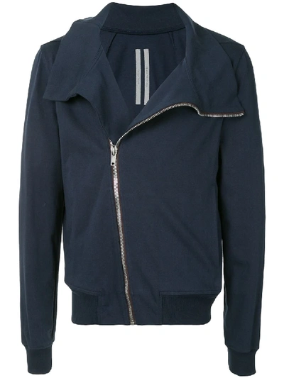 Rick Owens Off-centre Jacket In Blue