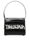 BALENCIAGA BALENCIAGA GHOST MEDIUM GRAFFITI LOGO SHOULDER BAG