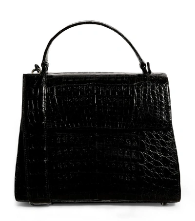 Nancy Gonzalez Large Crocodile Lexi Top-handle Bag In Black