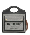 BURBERRY MINI CANVAS AND LEATHER POCKET BAG,15857318
