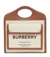 BURBERRY MINI CANVAS AND LEATHER POCKET BAG,15858601