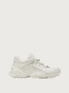 Ferragamo 20mm Skylar 7 Leather Sneakers In White