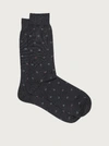 Ferragamo Medium Gancini Jacquard Sock In Blue