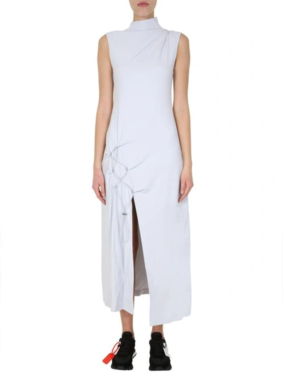 Off-white "dna Spiral Split" Dress In Grey