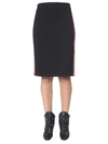 Isabel Marant Étoile Dridget Striped Stretch-knit Pencil Skirt In Black