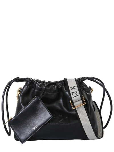 N°21 Eva Black Polyurethane Shoulder Bag