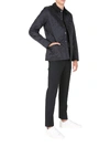 Barbour 'heritage Liddesdale' Black Jacket With Classic Corduroy Collar And Logo Lettering On The Front In T In Black
