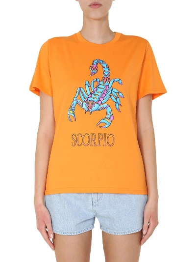 Alberta Ferretti Love Me Starlight Scorpio T-shirt In Orange