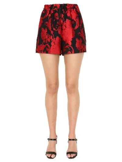 Dries Van Noten Elasticated Waist Mini Shorts For Women In Red