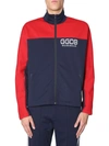 Golden Goose Bicolor Printed Sweatshirt In Blue