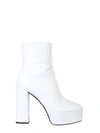 Giuseppe Zanotti Morgana Patent Platform Booties In White