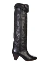 Isabel Marant Elita Leather Knee-high Boot In Black