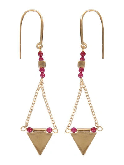 Isabel Marant Rocio Red Brass Earrings In Not Applicable