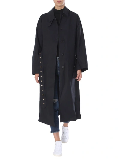 Mackintosh Womens Black Cotton Trench Coat