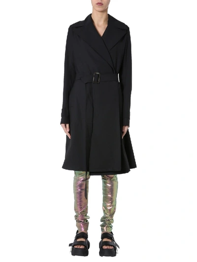 Rick Owens "soft"trench In Black