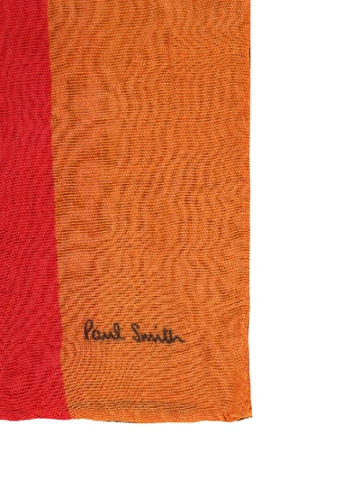 Paul Smith "striped Heart" Scarf In Pink