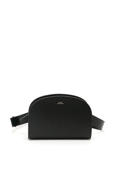 A.p.c. Demi-lune Beltbag In Noir