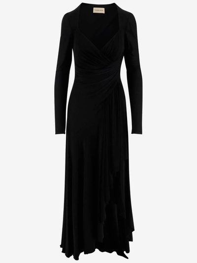 Alexandre Vauthier Asymmetrical Drape Maxi Dress In Black