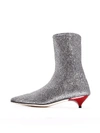 GIA COUTURE ANKLE BOOT SILVER STRETCH