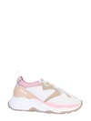 Msgm Attack White Suede And Tech Mesh Sneakers In Nude
