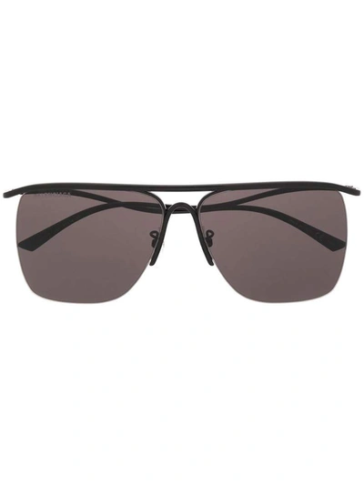 Balenciaga Curve Navig Sunglasses In Black