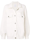 Barrie Womens Niveous Loose Cashmere And Cotton-blend Jacket Xs/s In White