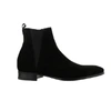 Dolce & Gabbana Black Suede Leather Mid Calf Men Boots Shoes In Nero