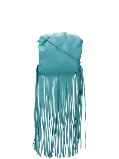 Bottega Veneta Women's  Light Blue Leather Shoulder Bag