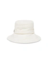 Alberta Ferretti Bucket Hat With Logoed In White