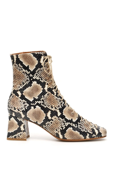 By Far Becca Boots In Snake Print