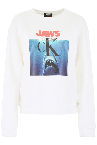 Calvin Klein 205w39nyc Jaws Sweatshirt In White