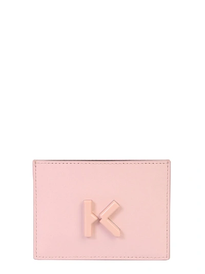 Kenzo Card Holder With Logo In Pink