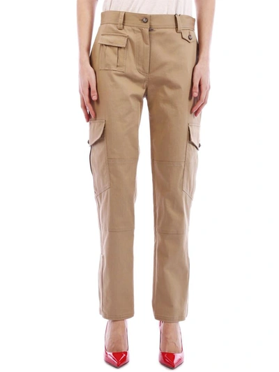 Dolce & Gabbana Stretch-cotton Twill Slim-leg Pants In Beige