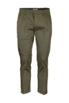 Dondup Slim-fit Tailored Trousers In Military Green