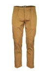Dondup Gaubert Camel Pant Trouser Virgin Wool In Tobacco