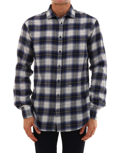 Dsquared2 Check Shirt In Blue