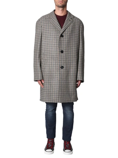 Lanvin Checked Coat In Multicolor