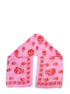 Alexander Mcqueen Silk Skull Scarf In Red