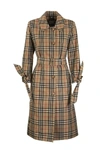 BURBERRY CLAYGATE VINTAGE CHECK RECYCLED POLYESTER CAR COAT