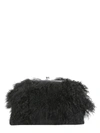 DSQUARED2 CLUTCH WITH MONGOLIAN FUR INSERTS