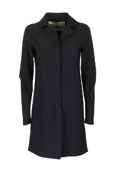 Herno Black Nylon Coat
