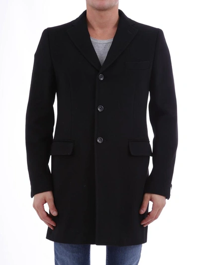 Tonello Coat Black Wool