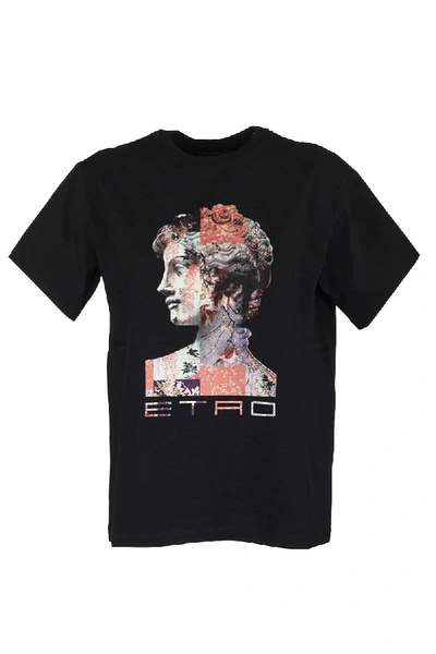 Etro Collage Print T-shirt Over Black